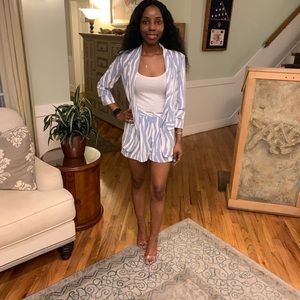 Blazer/Short zebra strip set